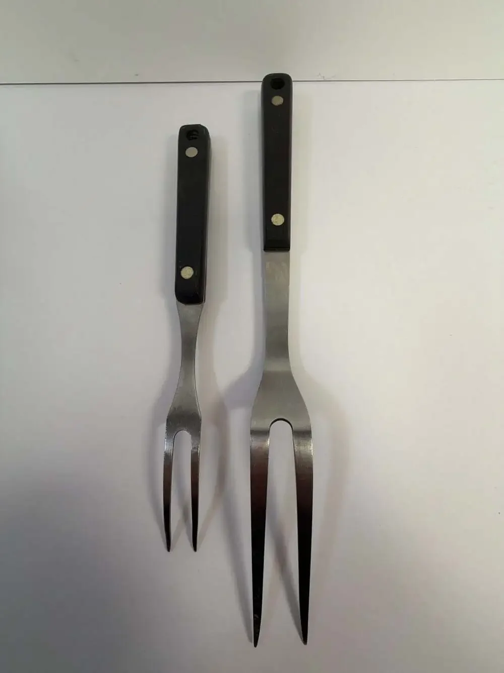 Vintage Flint Stainless USA 2-Piece Carving Fork Set